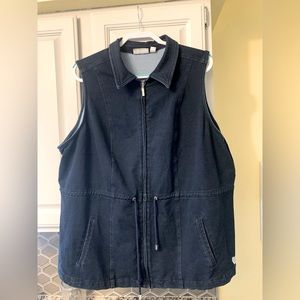 Womens Plus Size Jean Vest